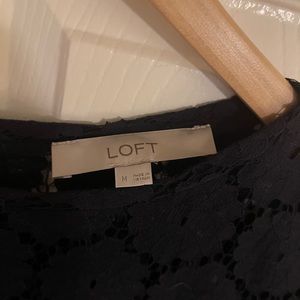 Loft navy lace top